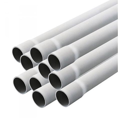 ELECTRALINE - Lot 10 tubes irl 3321 tulipe diam.16 gris 2m - large