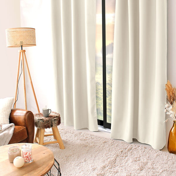 C MA DECO - Rideau thermique - Microfibre doublée d'une polaire - 8 oeillets - large