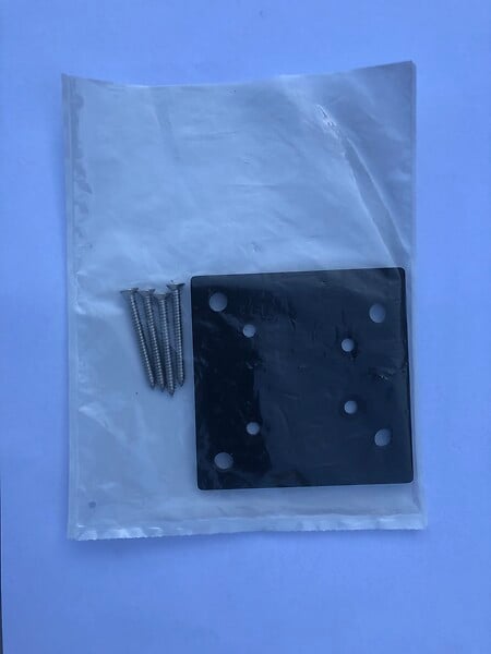 SYLWAY - Platine de fixation acier 8 mm Sylway - Gris - H.1.8xP.12cm - large