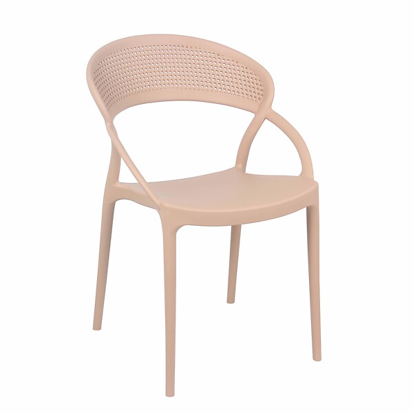 OVIALA - Lot de 4 chaises de terrasse roses - Madrid - large