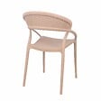 OVIALA - Lot de 4 chaises de terrasse roses - Madrid - vignette