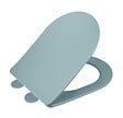 WENKO - Abattant de WC Duroplast Galati Bleu-gris Easy-Close - vignette