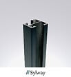 SYLWAY - Poteau Aluminium multi-orientable à sceller, H.231.5xL.6,5 cm, gris, SYLWAY - vignette