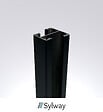SYLWAY - Poteau alu multi-orientable scellé - Noir - H.231.5xL.6.5cm - vignette