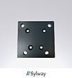 SYLWAY - Platine de fixation acier 8 mm Sylway - Gris - H.1.8xP.12cm - vignette
