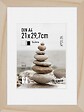 NIELSEN - Cadre Bois NIELSEN 21x29.7 Naturel avec Passe Partout Ouverture 15x20 - vignette
