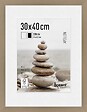 NIELSEN - Cadre bois NIELSEN Apollo Argent 30x40cm passe-partout A4 - vignette