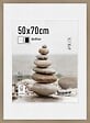 NIELSEN - Cadre Bois NIELSEN 50x70 Argent avec Passe Partout 1 Ouverture 40x50 - vignette