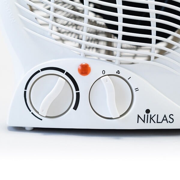 NIKLAS - Chauffage électrique 2000W Radiateur Soufflant Climatiseur Portable Blanc Thermostat 5 à 35°C  NIKLAS - large