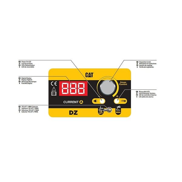 CATERPILLAR - Poste à souder inverter 160 Ampères MMA Electrodes basiques rutiles inox fonte et cellulosiques Professionnel CAT - large