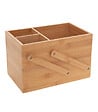 5 FIVE SIMPLY SMART - Organiseur Rangement maquillage 2 étages 6 compartiments en Bambou - vignette
