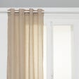 ATMOSPHERA - Voilage à œillets en polyester et coton Beige lin 135 x 240 cm - vignette