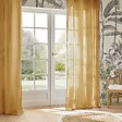 ATMOSPHERA - Voilage à œillets en polyester et coton Jaune cumin 135 x 240 cm - vignette
