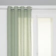 ATMOSPHERA - Voilage à œillets en polyester et coton Vert céladon 135 x 240 cm - vignette