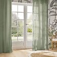 ATMOSPHERA - Voilage à œillets en polyester et coton Vert céladon 135 x 240 cm - vignette