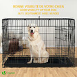 VOUNOT - Cage pour chien pliable avec 2 portes verrouillable plateau amovible 122x75x81cm - vignette