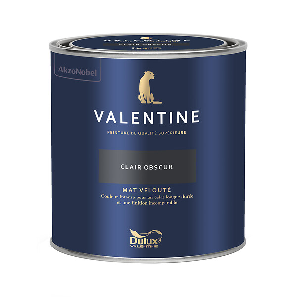 DULUX VALENTINE - Peinture murs&boiseries Valentine  Mat Velouté Clair Obscur 0,5 L - large