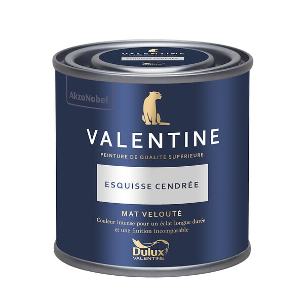 DULUX VALENTINE - Peinture murs&boiseries Valentine  Mat Velouté Esquisse Cendrée 0,125L - large