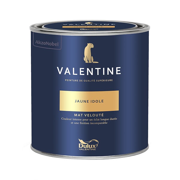 DULUX VALENTINE - Peinture murs et boiseries Valentine Jaune Idole 0,5L - large