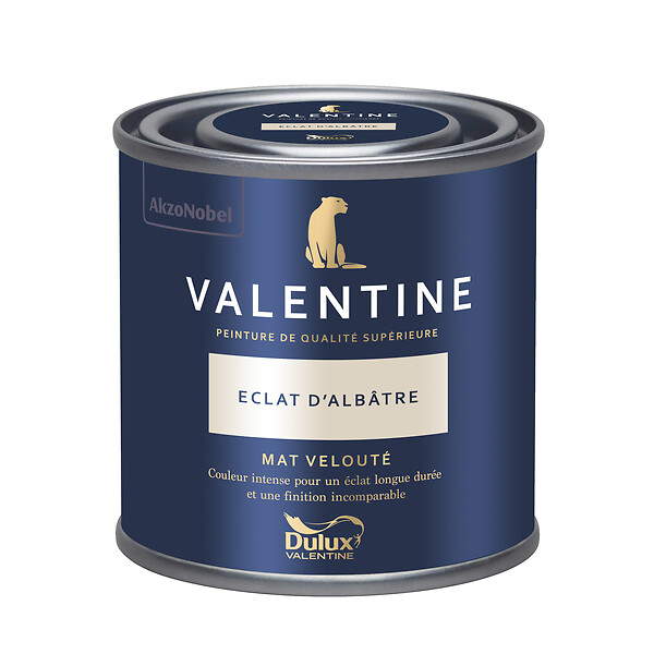 DULUX VALENTINE - Peinture intérieure Mat Velouté - Éclat d'Albâtre - 0,125L - large