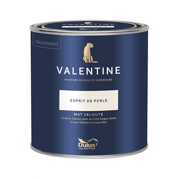 DULUX VALENTINE - Peinture murs&boiseries Valentine  Mat Velouté Esprit de Perle 0,5 L - large