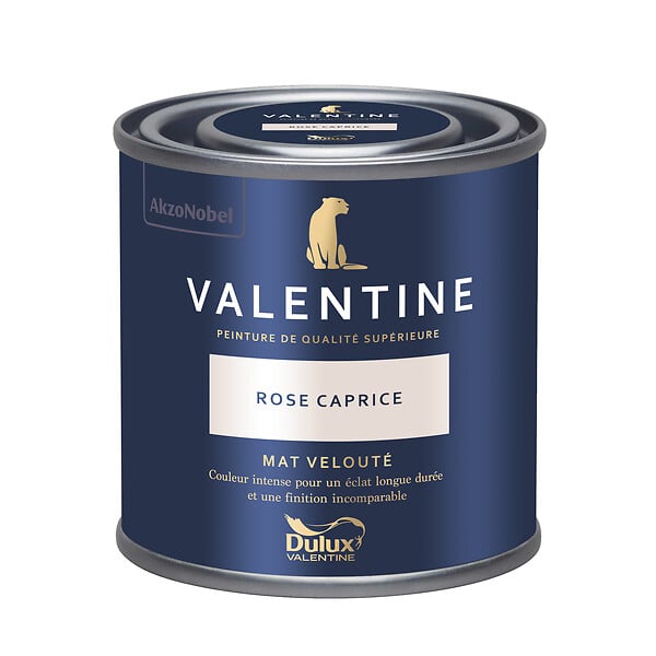DULUX VALENTINE - Peinture murs et boiseries Mat Velouté Rose Caprice 0,125L - large