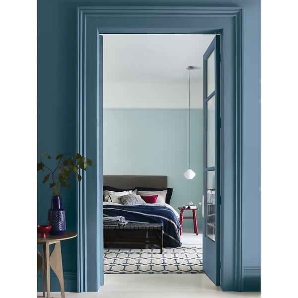 DULUX VALENTINE - Peinture murs&boiseries Valentine  Mat Velouté Myosotis Timide 0,5 L - large