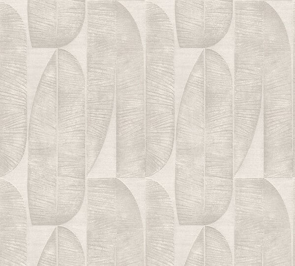 AS CREATION - Papier peint intissé Palme - Beige écru - L.10.05xl.53cm - large