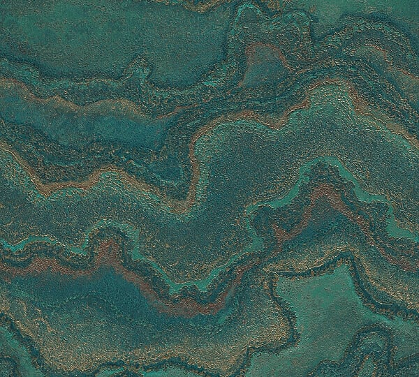 AS CREATION - Papier peint vinyle Malachite - Vert émeraude - large
