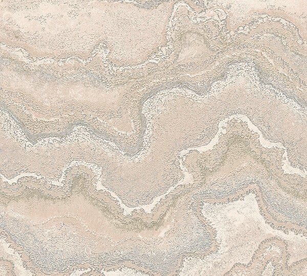 AS CREATION - Papier peint intissé Stories of Life Malachite rose - Beige - large