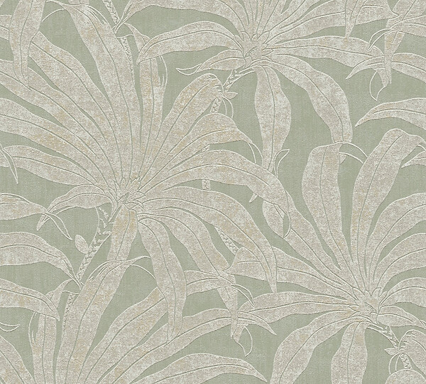 AS CREATION - Papier peint vinyle expansé intissé Alizea - Beige tilleul - large