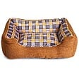 KZ GARDEN - Panier pour Chien et Chat MARRON Coussin Anti Stress Chiot Lit Confortable Lavable KZ GARDEN - vignette