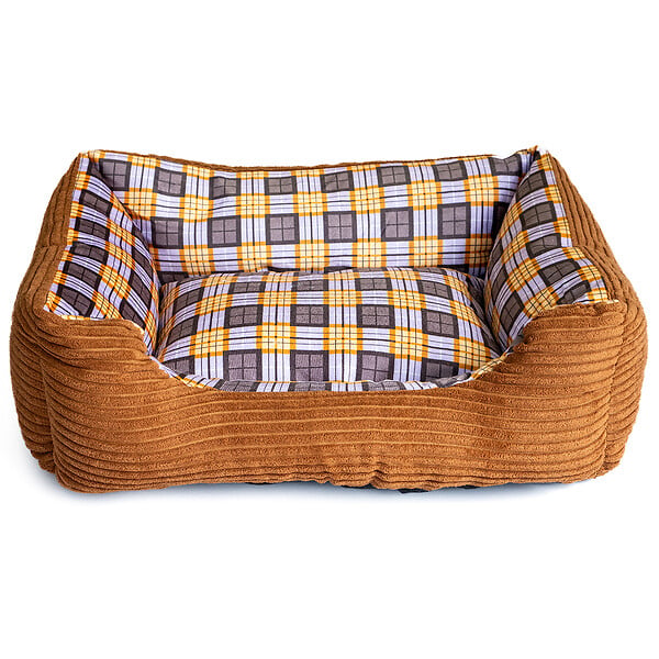 KZ GARDEN - Panier pour Chien et Chat MARRON Coussin Anti Stress Chiot Lit Confortable Lavable KZ GARDEN - large