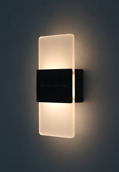 GALIX - Applique murale solaire effet givré - H.14xL.6xP.3cm - large