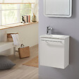 GODART - Pack lave-mains Blanc mat avec vasque design blanche - Robinetterie Eau froide à gauche - L.42.5 X H. 48.6 cm - Hanos - vignette