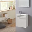 GODART - Pack lave-mains Blanc mat avec lave-mains extra fin blanc - Mitigeur à gauche - L.42.5 X H. 48.6 cm - Hanos - vignette