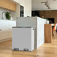 KITCHEN MOVE - Poubelle pédale tri sélectif MAJOR blanc 60L - vignette