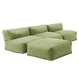 OVIALA - Canapé de jardin modulable 4 places vert cactus - Mixi - vignette