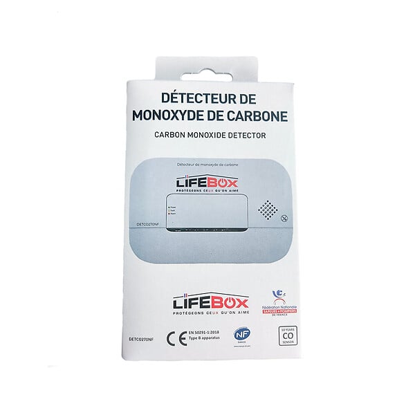 LIFEBOX - Détecteur CO Lifebox Blanc NF EN50291 - large