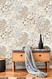 GRANDECO - Papier peint intissé vinyle Jody - Crème/Beige - L.53x10,05m - vignette