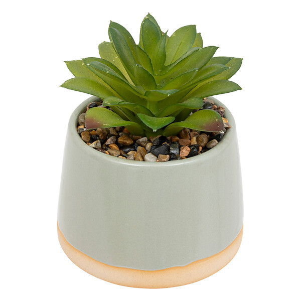 ATMOSPHERA - Plante artificielle en pot céramique - 12cm - large