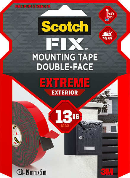 SCOTCH - Double-face extrême intérieur et extérieur 5mx19mm - large
