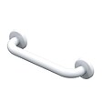 AKW - Barre d'appui droite en acier inoxydable - Longueur 600 mm - INOX recouvert d'époxy BLANC - vignette