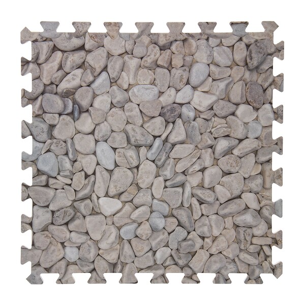 WERKAPRO - Dalle pour piscine imprimé galet  50x50cm  1cm épaisseur 8 pièces - large