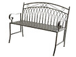 JARDIDECO - Banc de jardin en métal gris - Jardideco - vignette
