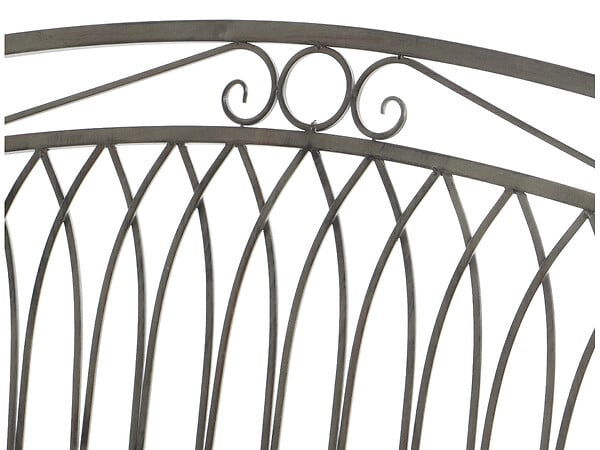 JARDIDECO - Banc de jardin en métal gris - Jardideco - large