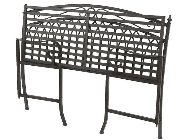 JARDIDECO - Banc de jardin en métal gris - Jardideco - large