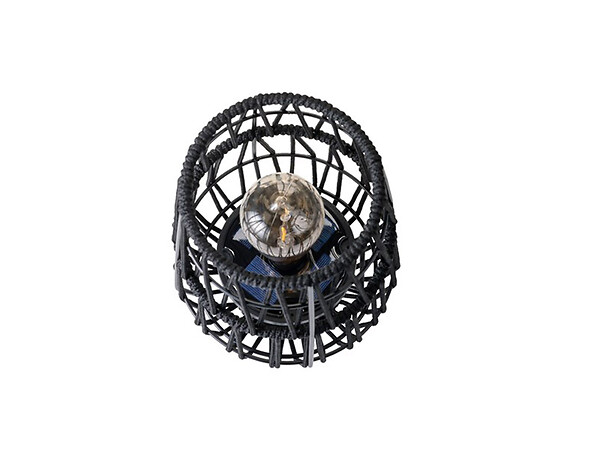 JARDIDECO - Lanterne de jardin solaire décorative noire - Ø 18 x 27,5 cm - Jardideco - large
