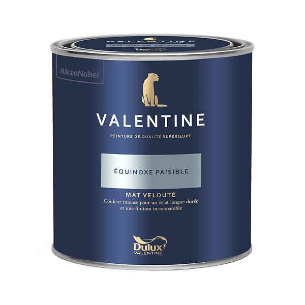 DULUX VALENTINE - Peinture murs boiseries Mat Velouté - Equinoxe Paisible 0,5L - large