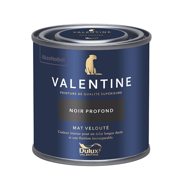 DULUX VALENTINE - Peinture murs et boiseries Valentine - Noir Profond - 0,125L - large